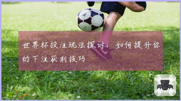 世界杯投注玩法探讨，如何提升你的下注获利技巧